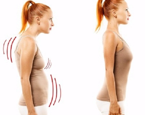 Tránh đi khom lưng khiến ngực không phát triển và dễ bị chảy xệ